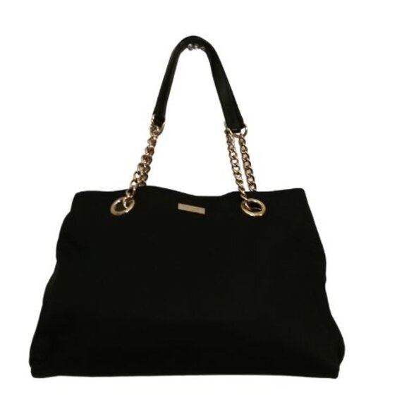 kate spade Handbags - KATE SPADE NY BLACK NYLON PATENT LEATHER SHOULDER BAG WITH SILVER CHAIN …